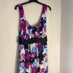 Nicole by Nicole Miller Floor Length Floral Purple, Blue, Mauve, Women’s size 12